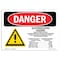 Signmission OSHA Danger Sign, 7" Height, 10" Width, Electrocution Hazard Crane, Landscape, DS-D-L-1780 OS-DS-D-710-L-1780 - alternate 1